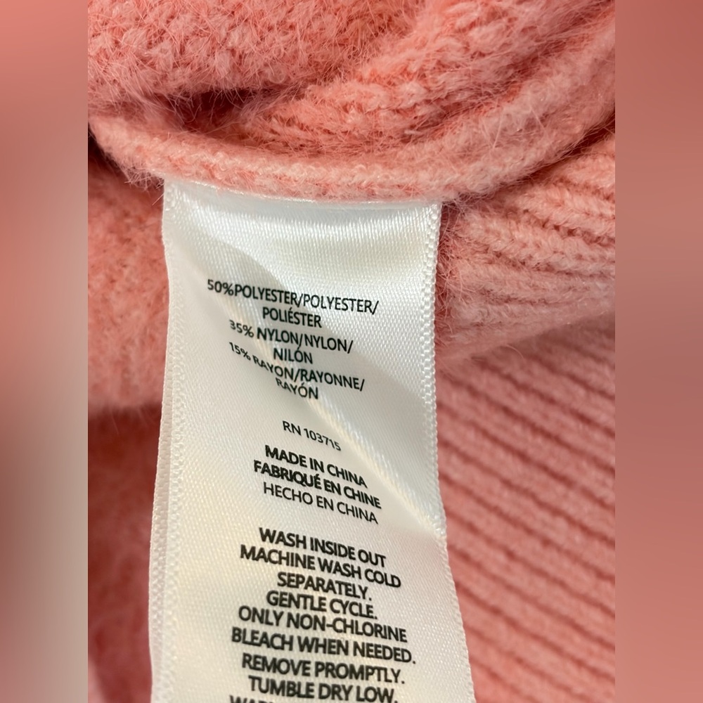 NWT SZ L Nanette Lepore Pink Crewneck Embellished Sweater - Picture 7 of 7